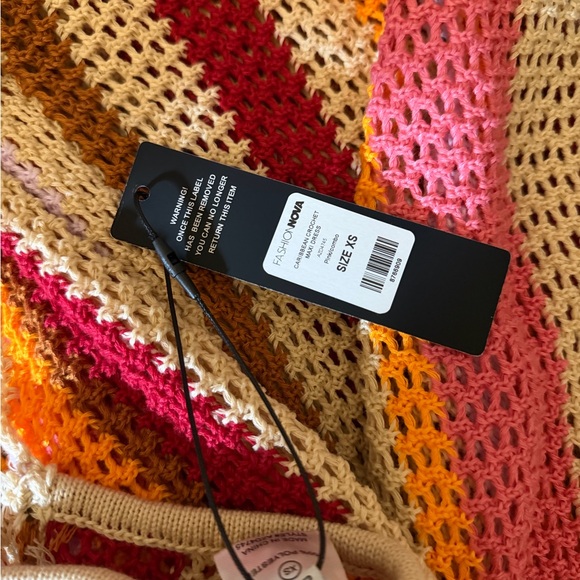 Fashion Nova Crochet Multicolor Maxi Dress - Picture 4 of 4